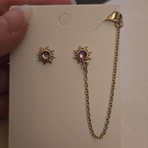 Golden Sun Cuff Earrings